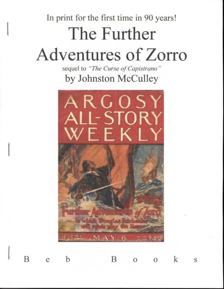 Further Adventures Of Zorro - Xerox Copy - -/11 - VF - 83-45772