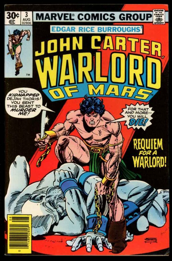 John Carter Warlord Of Mars - #3 - 08/77 - 8.0 - 83-45786