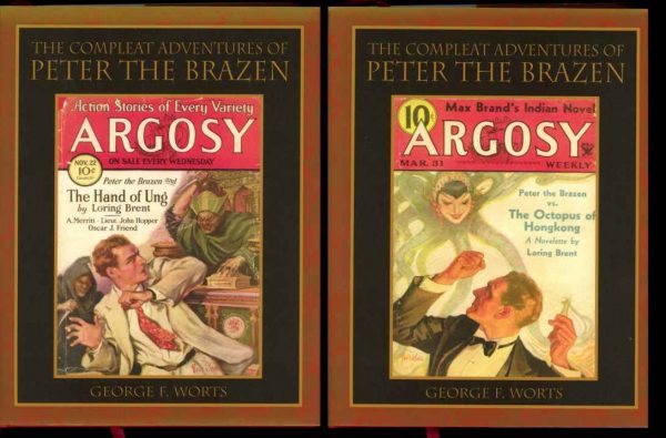 Compleat Adventures Of Peter The Brazen - George F. Worts - 2 VOLUMES - FN/FN - Battered Silicon Dispatch Box