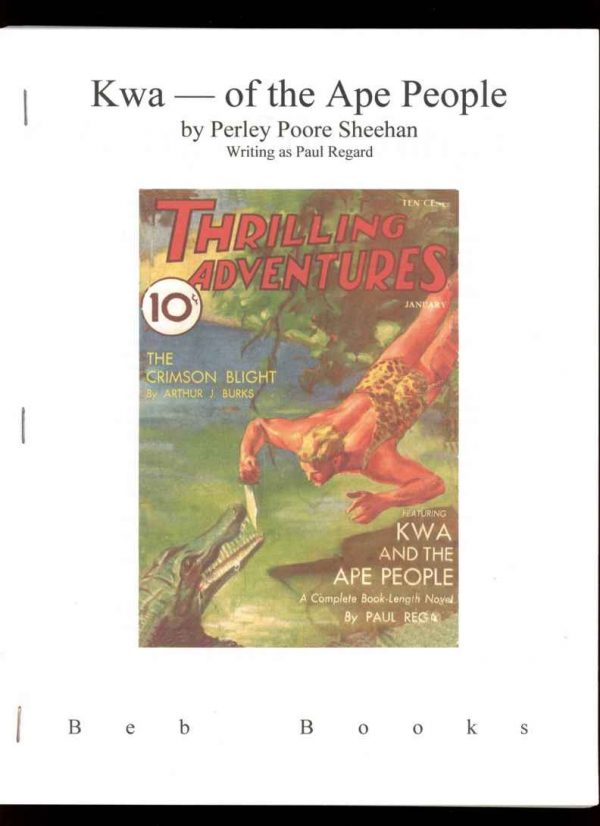 Kwa-Of The Ape People - Perley Poore Sheehan - Xerox Copy - VF - BEB Books