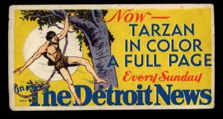 Tarzan Ink Blotter -  - 3X7 SIZE - VG - Detroit News