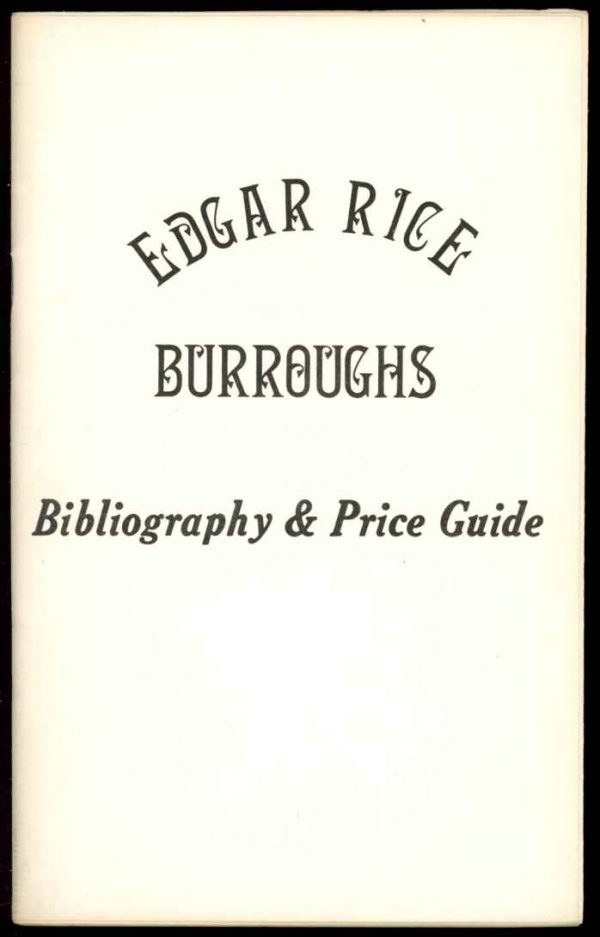 Edgar Rice Burroughs Bibliography & Price Guide -  - 2nd Print - NF - P.D.A. Enterprises