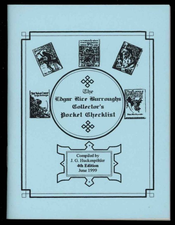 Edgar Rice Burroughs Collector's Pocket Checklist - J.G. Huckenpohler - 4th Edition - AS NEW - J.G. Huckenpohler