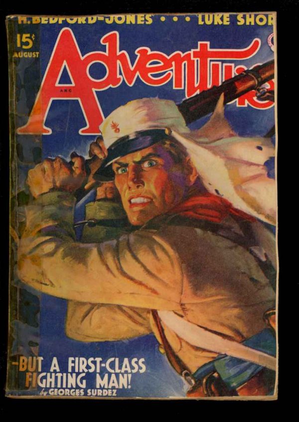 Adventure - 08/40 - Condition: FA-G - Popular Publications