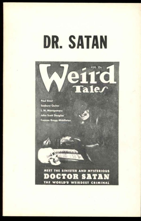 Pulp Classics – Dr. Satan - Paul Ernst - #6 - NF - Weinberg Books