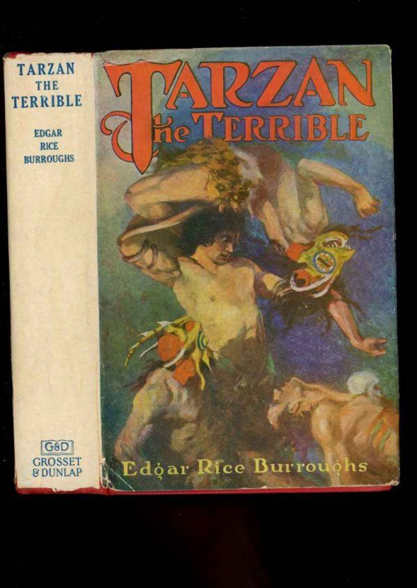 Tarzan The Terrible - Edgar Rice Burroughs - 1921 - VG/NF - Grosset & Dunlap