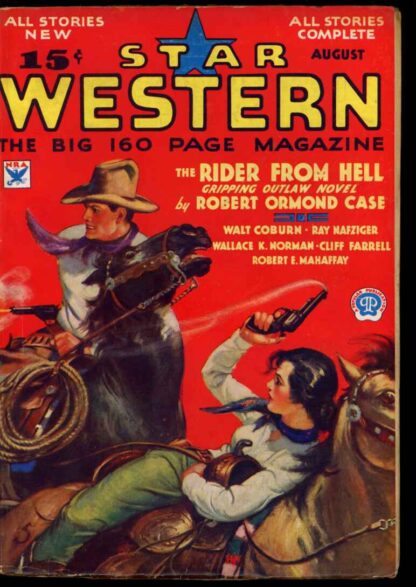 STAR WESTERN MAGAZINE - 08/34 - Condition: G-VG - Popular Publications