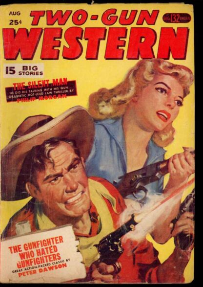 TWO-GUN WESTERN - 08/53 - Condition: G-VG - Stadium Publishing