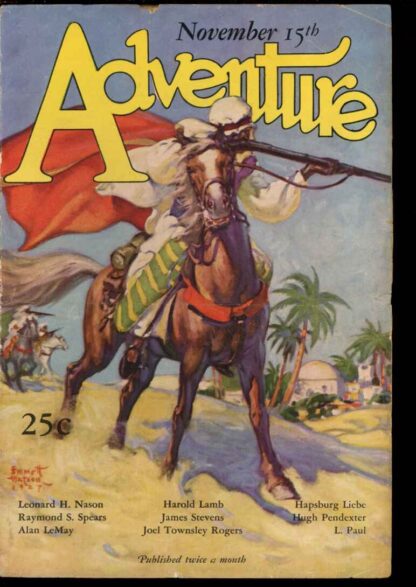 ADVENTURE - 11/15/27 - Condition: VG - Butterick Corp.